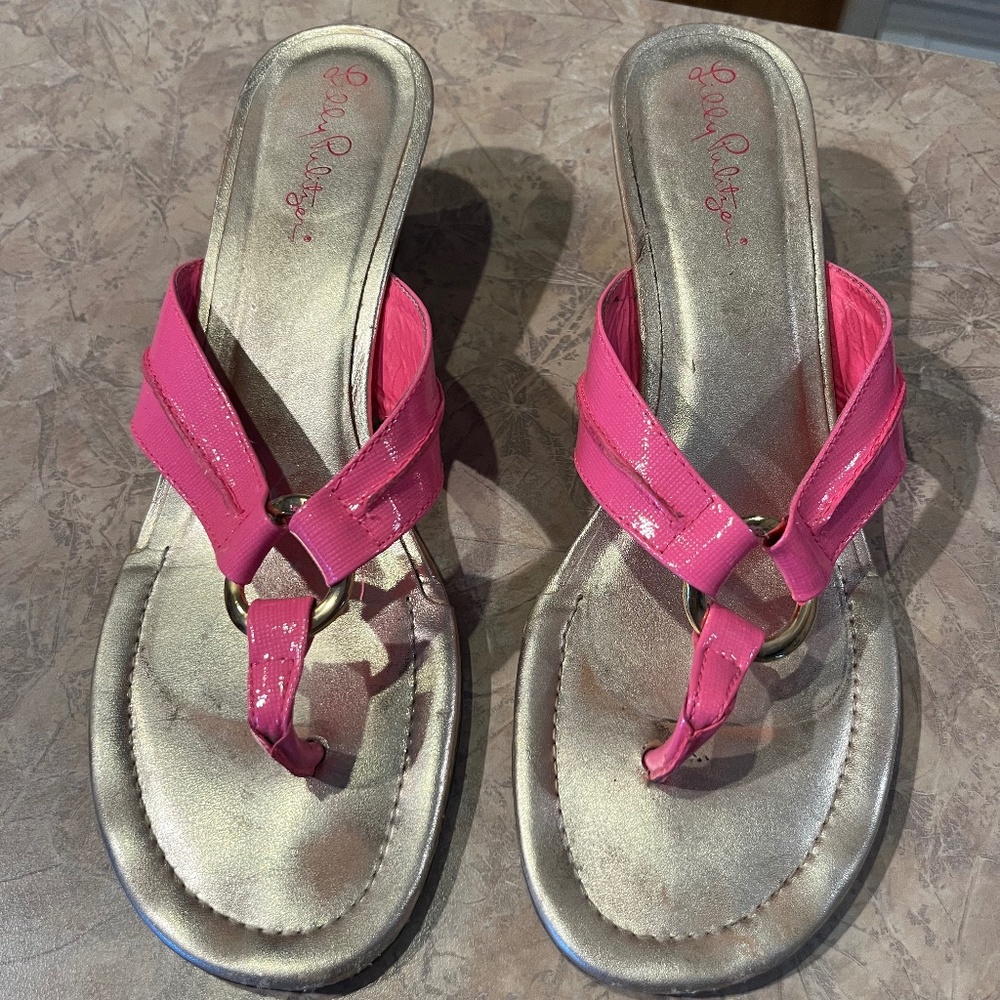 Lilly Pulitzer Wedge Sandals Size 8.5